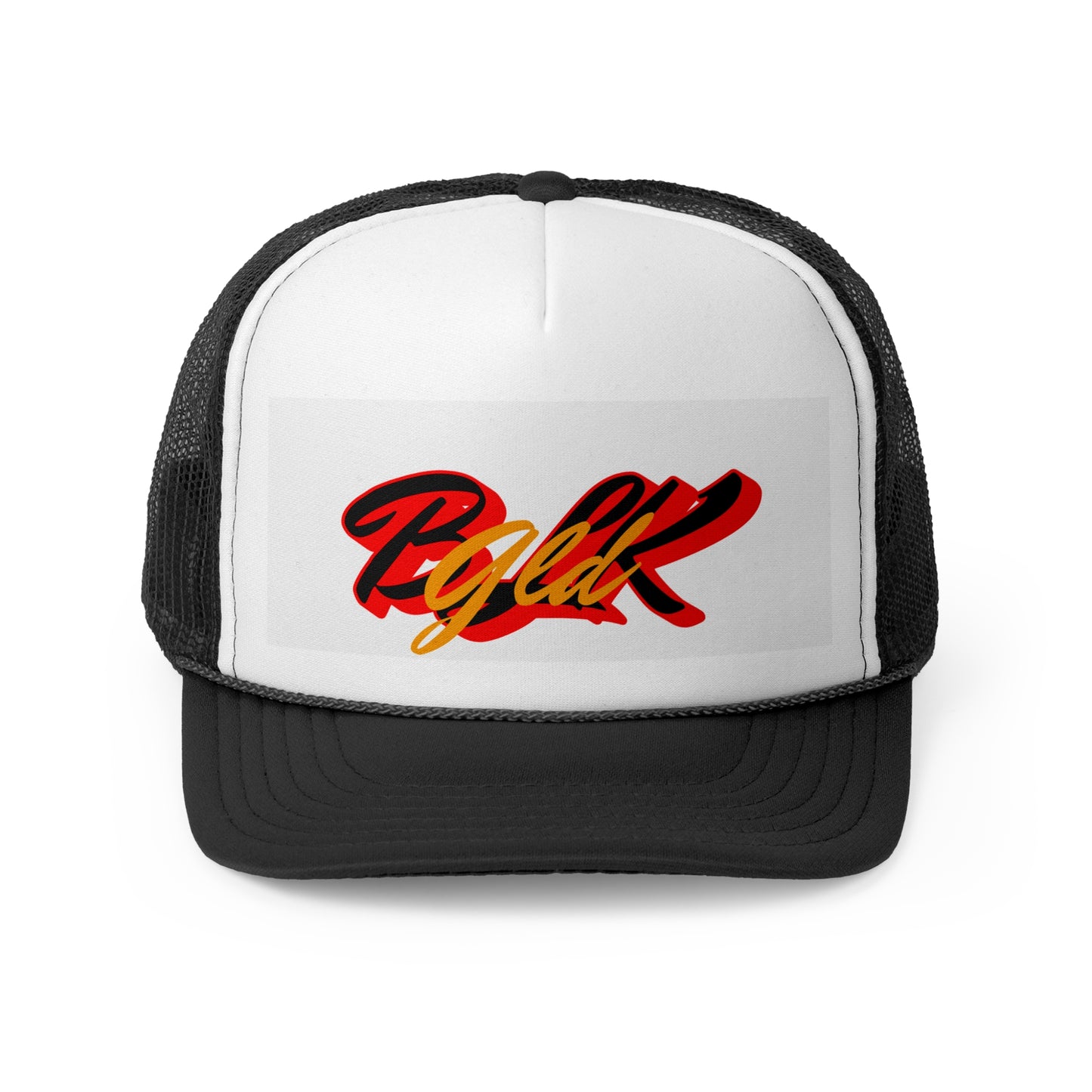 red BLK GLD Trucker Caps