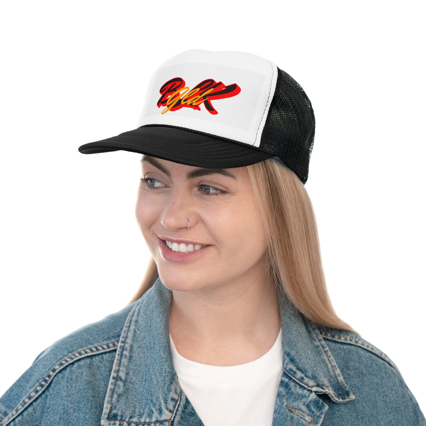 red BLK GLD Trucker Caps